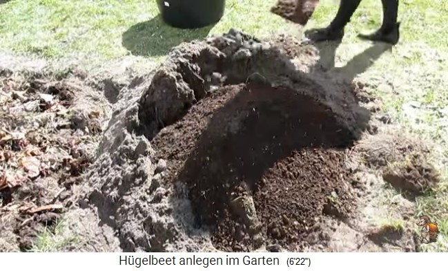 Construcci�n de un bancal de colina con
                    Imperio de jard�n biol�gico (Biogartenreich) 18: Se
                    mezcla la tierra del suelo + la tierra de compost
                    02