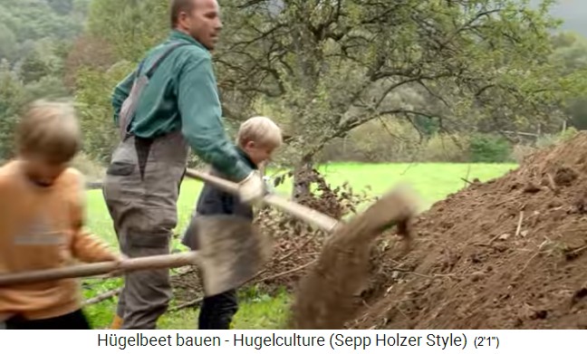 Taller de bancal de colina con
                    Sepp Holzer en Austria 12: Ahora viene la �ltima
                    capa de tierra (cuarta capa)