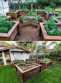 �rea de cultivo con bancales
                          elevados, en el centro una estrella de seis
                          puntos (hexagrama)