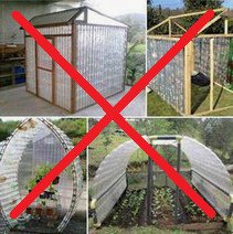 Treibh�user aus PET-Flaschen sind
                            hochgiftig, weil die PET-Flaschen
                            (Plastikflaschen) laufend Mikroplastik an
                            die Luft abgeben und die Luft verseuchen