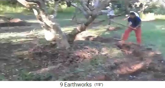 Tailandia, Centro Kailash
                    Akhara, se construyen zanjas