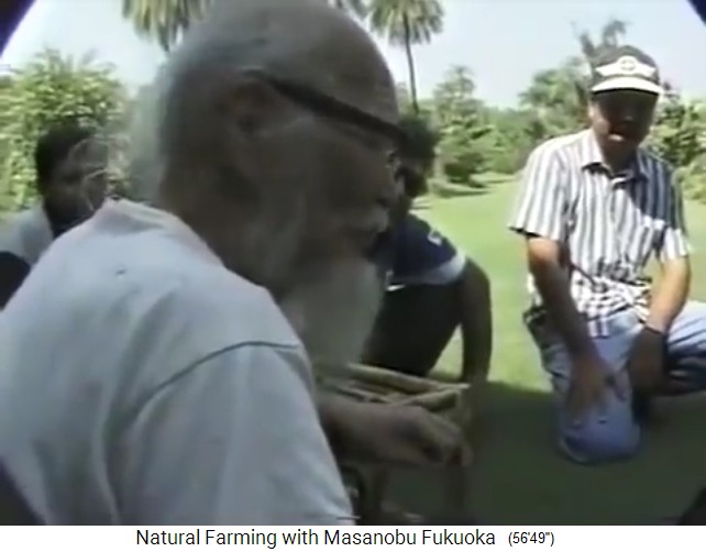 Indien 1997:
                          Fukuoka mit einem Vortrag �ber den kriminellen
                          Rasen