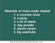 Betonmischer-Samenb�llschen: Die
                    Materialien f�r Samenb�llchen mit Betonmischer
                    hergestellt, die Liste