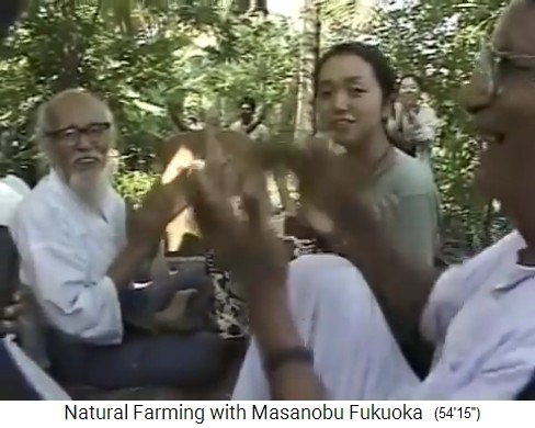 Fukuoka auf seiner Tour
                    durch den Bio-Waldgarten von Mr. Save in Valsad
                    n�rdlich von Mumbai 08, Applaus