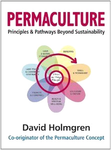 David Holmgren, book "Permaculture -
                    principles&pathways" with colorful cover