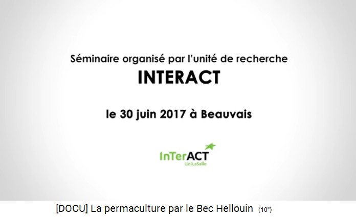 Rundgang durch die
                    Permakulturzone auf dem Bauernhof der Familie
                    Herv�-Gruyer in Le Bec-Hellouin: Seminartitel