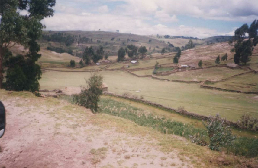 Millpo with field walls, Ayacucho region, Peru