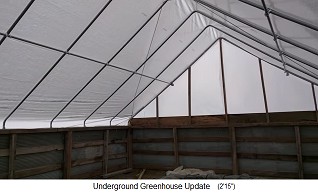 Simple Ground, el
                                invernadero medio enterrado, la
                                construcción del techo