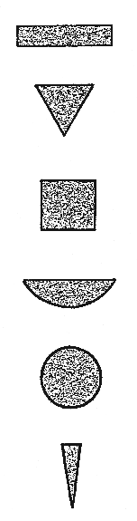 Feilenformen, Querschnitte (Dinges / Worm,
                      S.13)