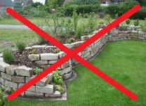 Trockenmauer neben sterilem Rasen ist UNSINN