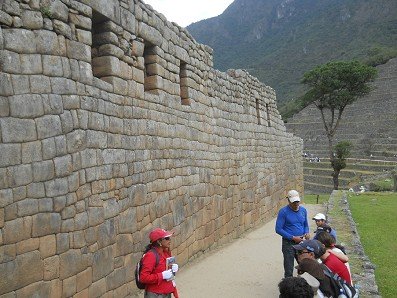 Machu Picchu (Per�), el gran muro
                            seco