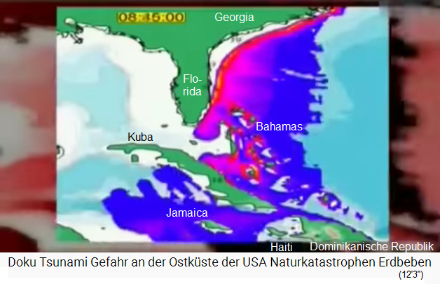 Computermodell
                                                          mit dem
                                                          Tsunami von La
                                                          Palma gegen
                                                          Florida und
                                                          die Karibik
                                                          (Kuba,
                                                          Dominikanische
                                                          Republik,
                                                          Haiti,
                                                          Bahamas)