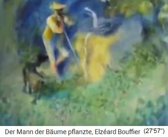 Hofbrunnen mit fliessend
                    Wasser mit Bauer und Ziege, S�dalpen 1945