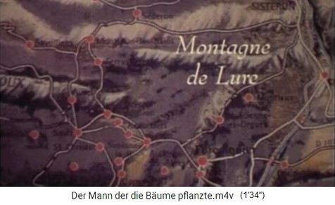 Karte der Haute Provence
                      mit dem Berg Lure (Montagne de Lure)