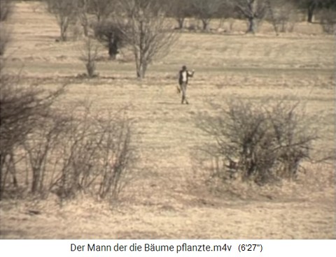 Bouffier (Filmdarsteller)
                      mit der Eisenstange und einem Sack Eicheln
                      unterwegs in den S�dalpen 02