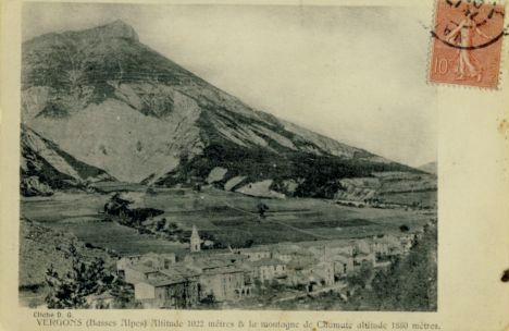 Vergons en alrededor de
                  1910 - la monta�a es pr�cticamente SIN bosque