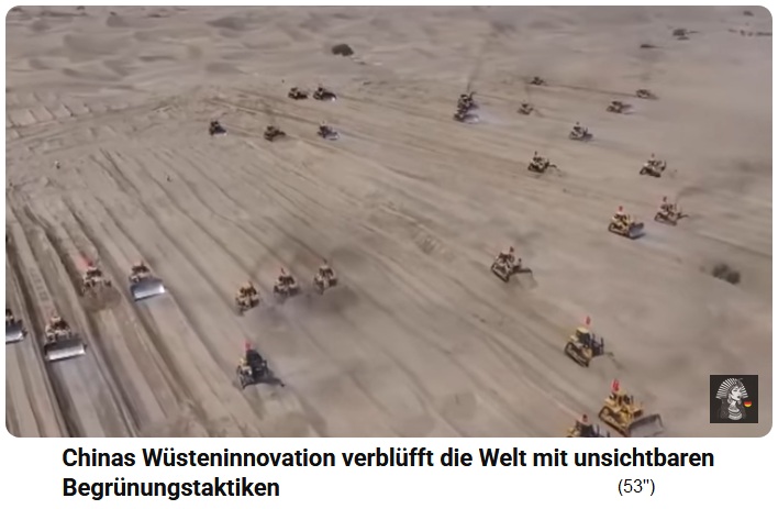 China Kunju: Die W�ste
                            wurde mit Baggern flach gemacht - als Feld
                            vorbereitet