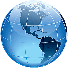 La tierra movi�ndose con grados
                            de longitud y latitud as� se ve claramente
                            donde la radiaci�n UV es fuerte y donde
                            floja