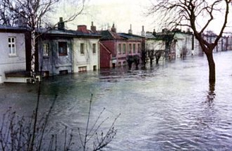 Sturmflut in
                              Hamburg-Wilhelmsburg 1962