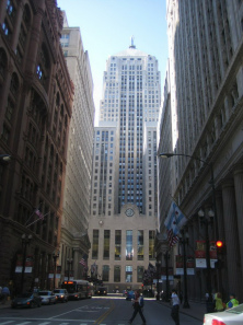 Die Warenbrse von Chicago
                        (Chicago Board of Trade, kurz CBOT), die
                        Fassade