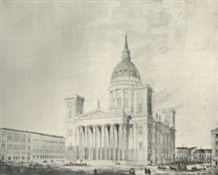 Basilika mit Kuppel (Symbol f�r die
                              Seele) im Viereck (Symbol f�r die
                              Aussenwelt), z.B. die
                              Sankt-Stephan-Basilika in Budapest