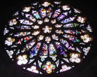 Rosette mit Jesuskind im Zentrum,
                              Speyer, Ged�chtniskirche