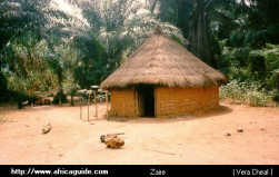 Rundh�ttee in Zaire / Congo als
                                Mandala