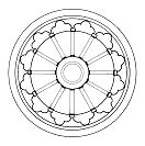 Ventana de rueda en la catedral de
                                Beauvais