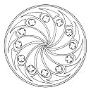 Mandala de torbellino de origen en
                                la catedral de Lyon, peque�a capilla