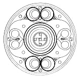 Keltisches Mandala: Schutzschild mit
                          Geist und Energien