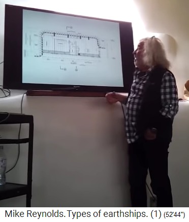 Rechteckiges
                      Paket-Erdschiff mit 2 Schlafzimmern und
                      Ess-Wohnzimmer mit 4 St�tzpfeilern, Grundriss