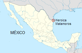 Map of
                  Mexico with Matamoros