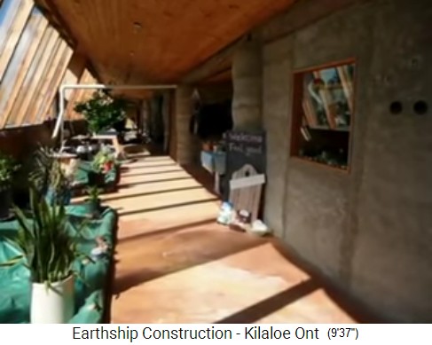 Killaloe,
                                  earthship construction 30: Interior
                                  wall with window