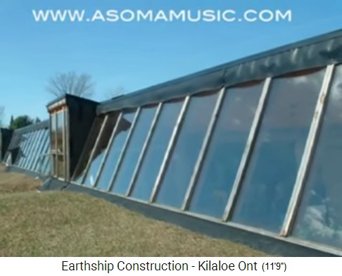 Killaloe, earthship
                                  construction 32: window front ready