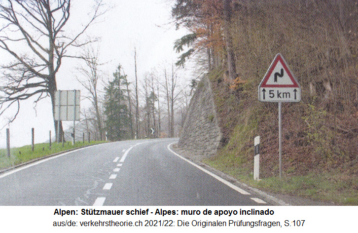 Schweizer Alpen, schiefe St�tzmauer 02