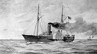 La nave de vapor Nashville de
                                    los "EUA" en 1862: los
                                    barcos de vapor en el siglo XIX
                                    provocaron una ola especulativa tras
                                    otra, y las guerras y el
                                    "comercio exterior" en el
                                    mar salieron bien calculables...
