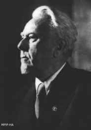 Ernst R�din, Swiss Nazi racist with
                              Nazi medal, profile 1944 [33]