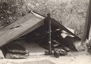 Carpa de un infanterista de los
              "EUA" criminales