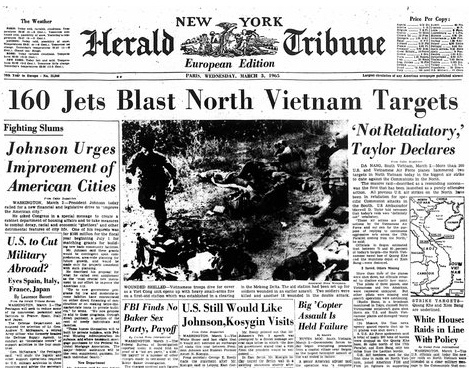 Reporte en la prensa de Harald
                Tribune de 1965: 160 aviones de la OTAN dejan caer
                bombas a Vietnam del Norte - sin �xito
