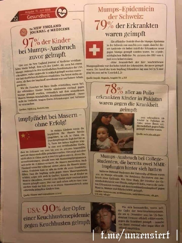 Es
              erkranken fast immer die GEIMPFTEN