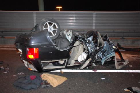 Z�rich
                24.12.2008, ein Raserauto auf der Autobahn 02