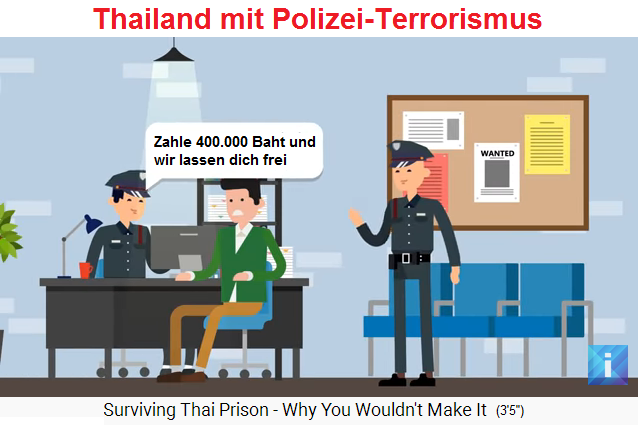 Polizei-Terrorismus in Thailand:
                            Thai-Polizei fordert von Benny Moafi 400.000
                            Baht Bestechungsgeld