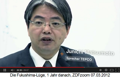 Der Sprecher der Lügenfabrik
                Tepco, Junichi Matsumoto