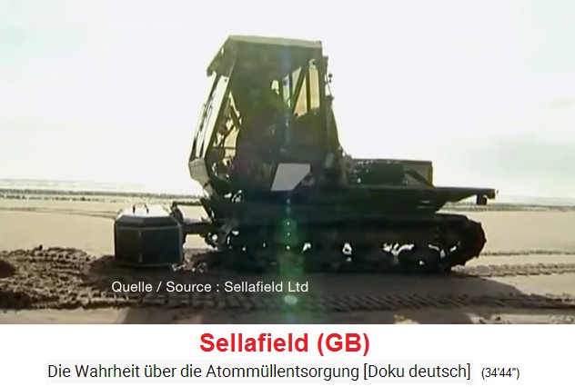 Sellafield (GB): Am Strand
                  arbeitet täglich ein Plutoniumbagger