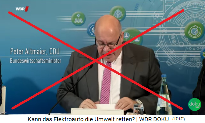 The Altmaier bug (Minister of
                        Economy of the Merkel censorship regime) says
                        the worldwide demand for lithium batteries will
                        increase tenfold - not considering ANY
                        environmental damage (!!!)