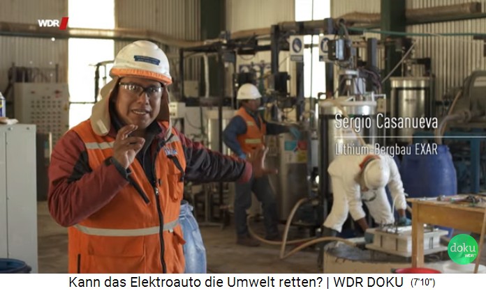 Provinz Jujuy, Sergio Casanueva von der
                          Bergbaugesellschaft "Exar"
                          pr�sentiert die Extraktion von Lithium