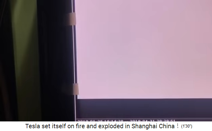 Shanghai, Tesla brennt in
                    Tiefgarage 22.4.2019: Explosion