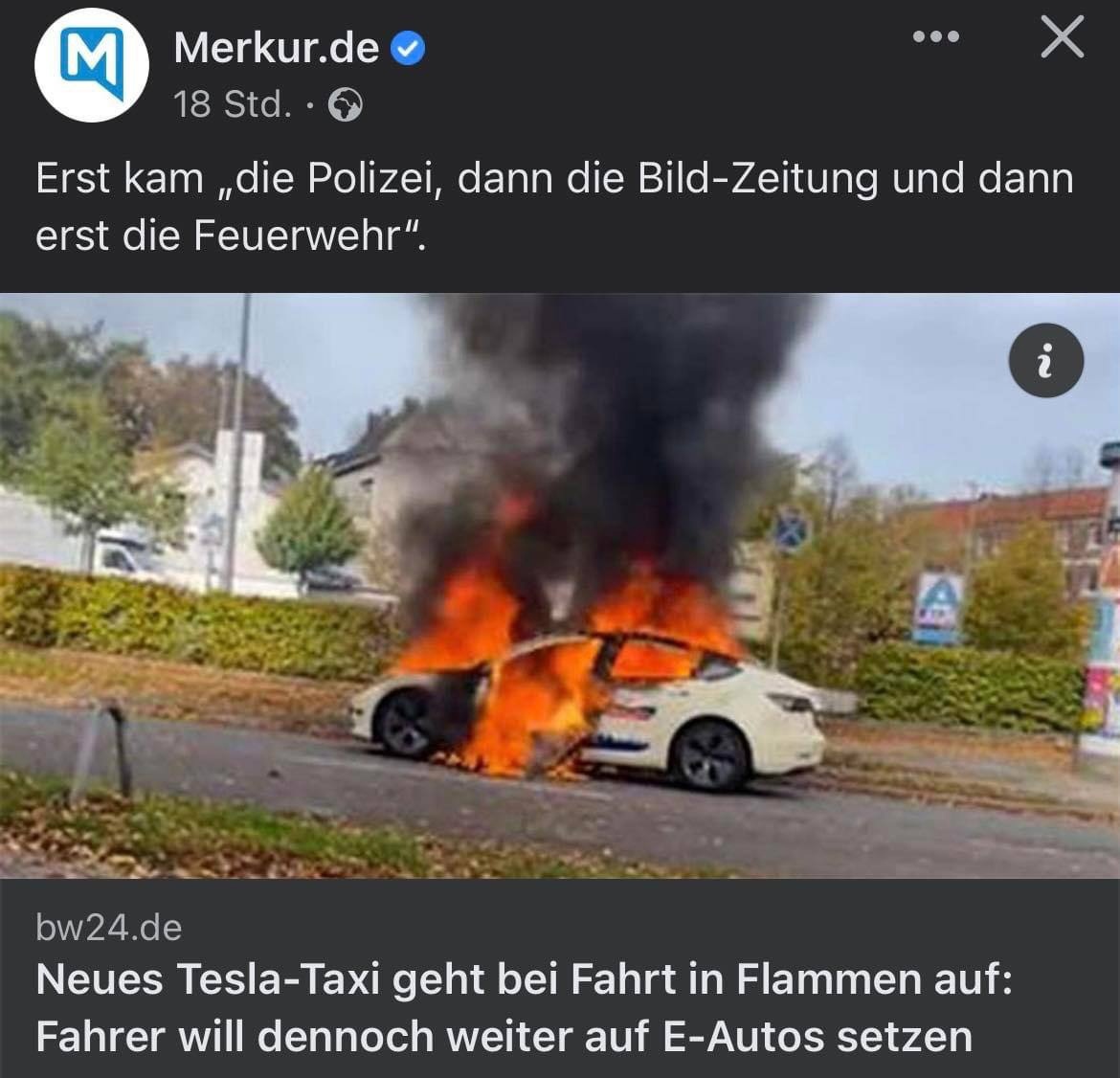 München (4R) am 4.11.2022:
                      Tesla-Taxi brennt aus
