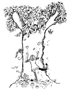 Pippi Langstrumpf organisiert eine
                      Kaffeepause auf der hohen Eiche.