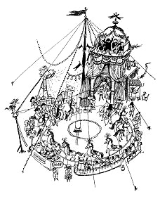 Pferdenummer im Zirkus